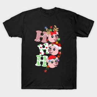 Ho Ho Ho Funny Christmas For Pig Lovers T-Shirt